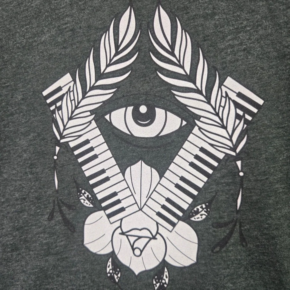 Bella+Canvas Kids T-Shirt San Ramon Academy of Music M 10-12 Green Graphic Tee